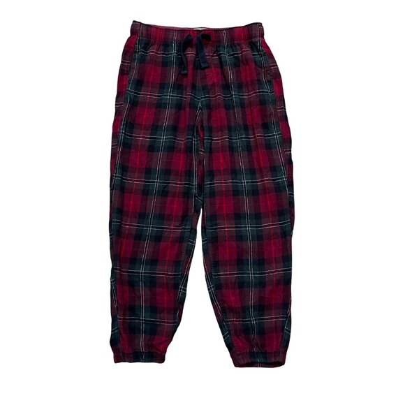 Abercrombie & Fitch Plaid Sleep Pants Red Black Elastic Waist Drawstring Med - Picture 1 of 8